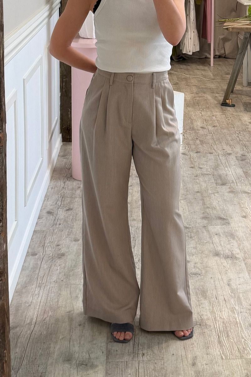 Nümph - Bukser - Floria Pants - Chateau Gray Melange