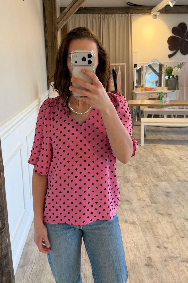 Ichi - Top - Zabby MS2 - Graphic Dot Wild Orchid