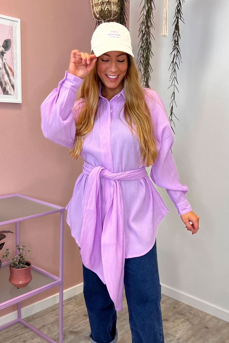 OW Collection - Kjole - Emilia Shirt Dress - Lavender