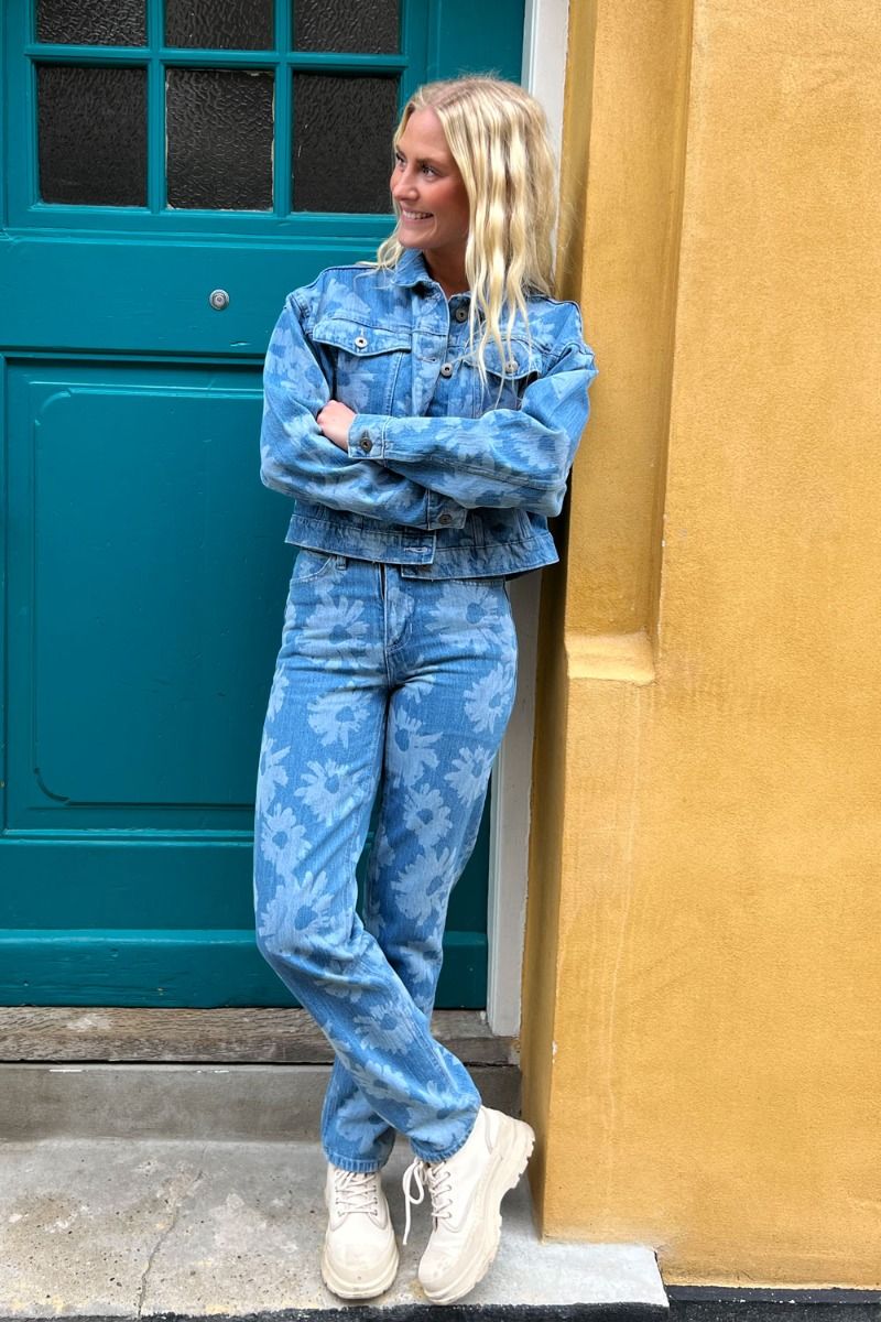 Ichi - Jeans - IH Betsie Jeans Flower - Light Blue