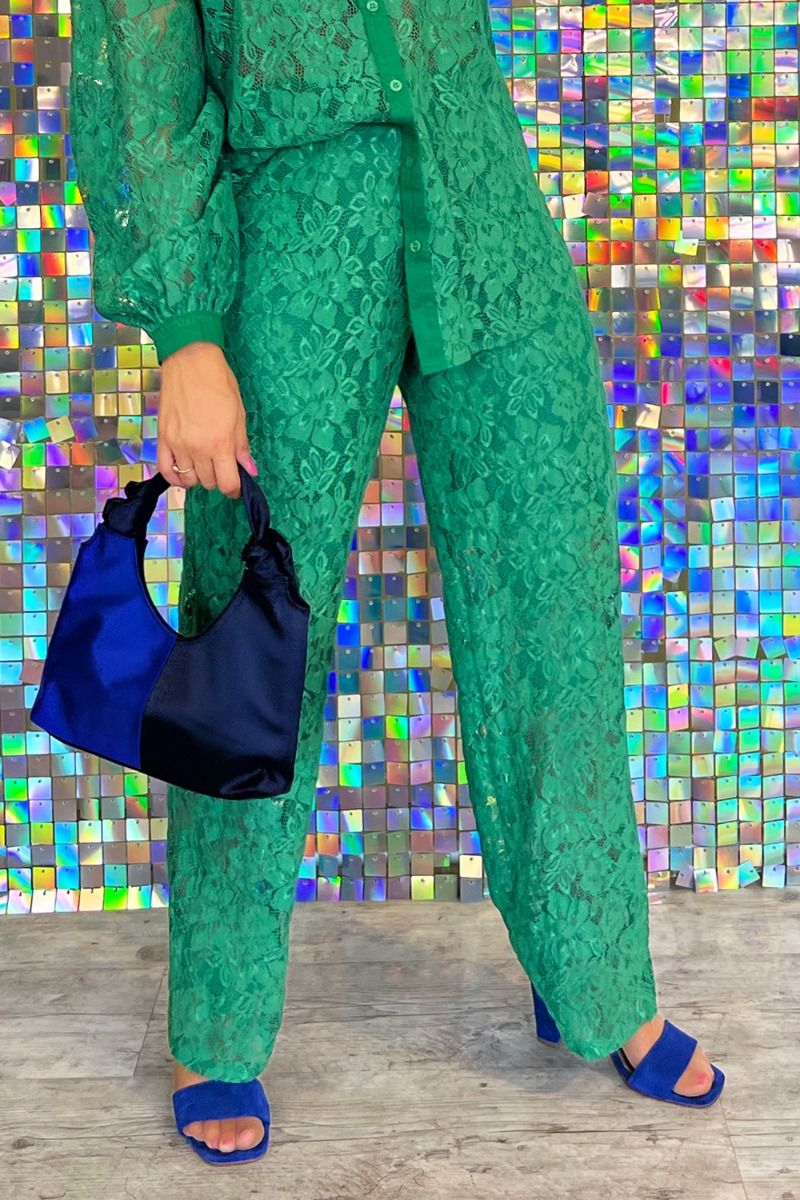 Noella - Bukser - Bristol Lace Pants - Green