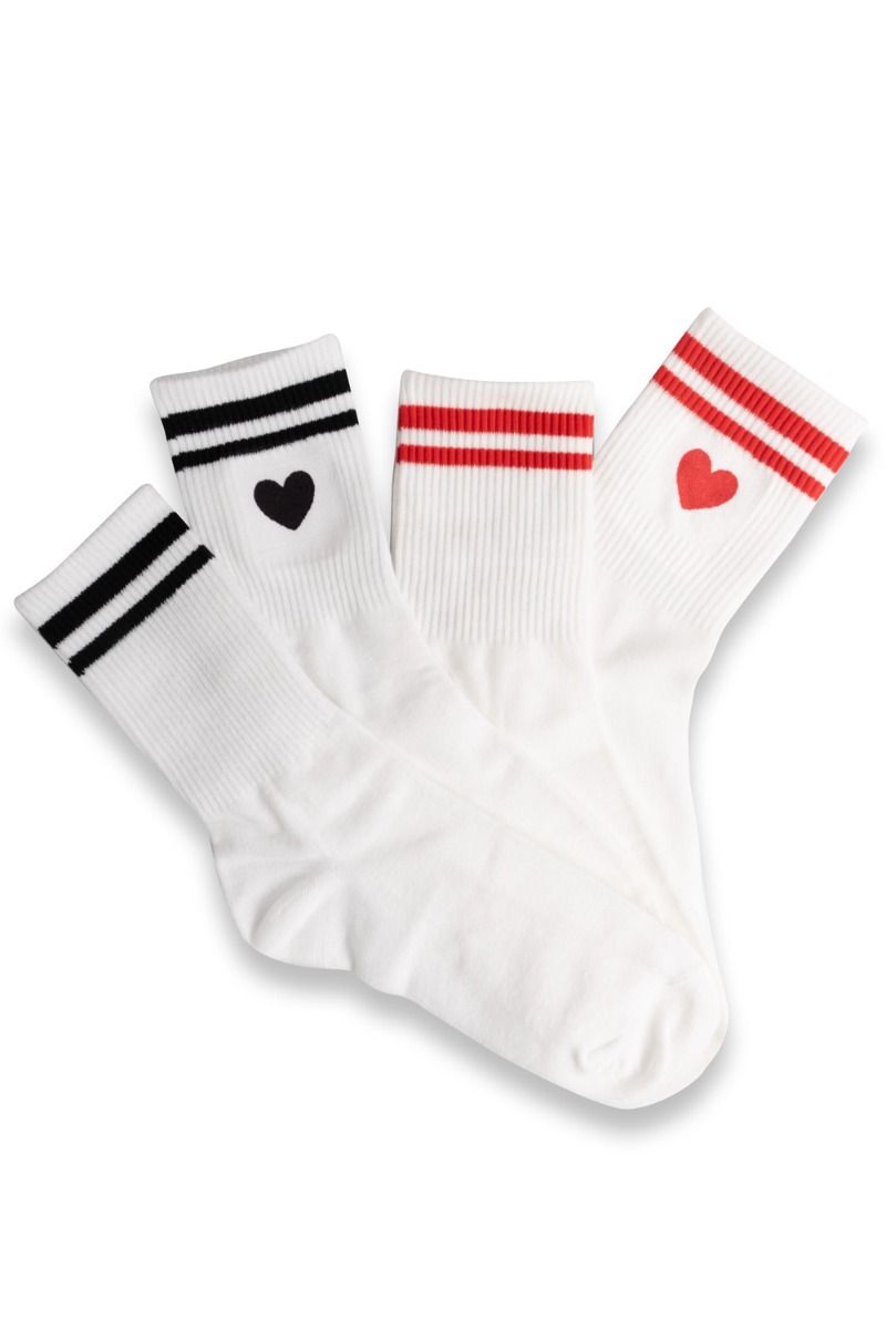 Lucky Lemon - Strømper - Lara 2-pack Socks - Black/Red