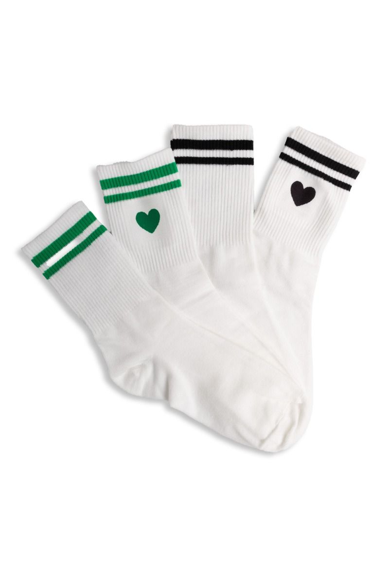 Lucky Lemon - Strømper - Lara 2-pack Socks - Black/Green