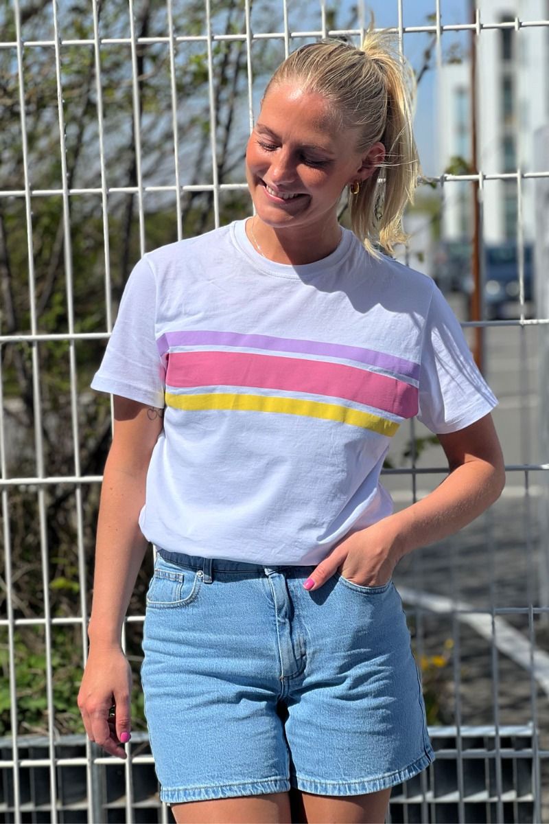 Pieces x H2O - T-shirt - PC Mixtape SS Tee H2O - Bright White