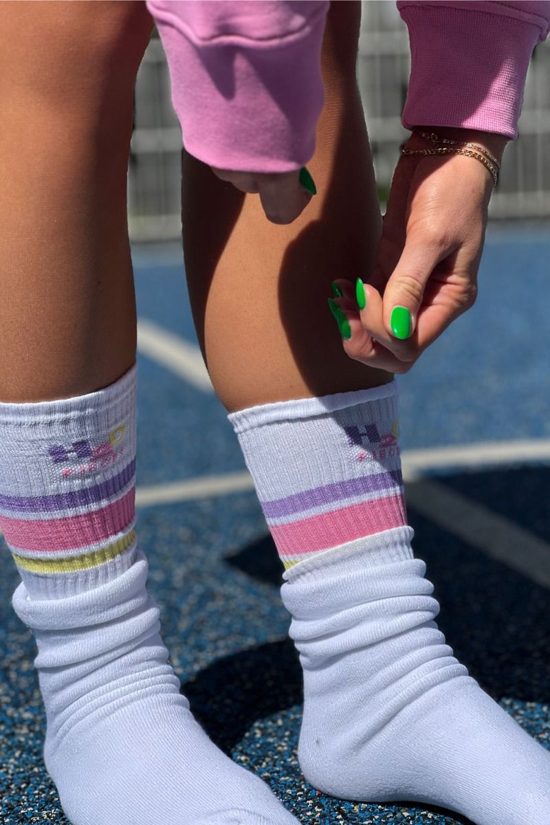 Pieces x H2O - Strømper - PC Mixtape Tube Sock H2O - Bright White