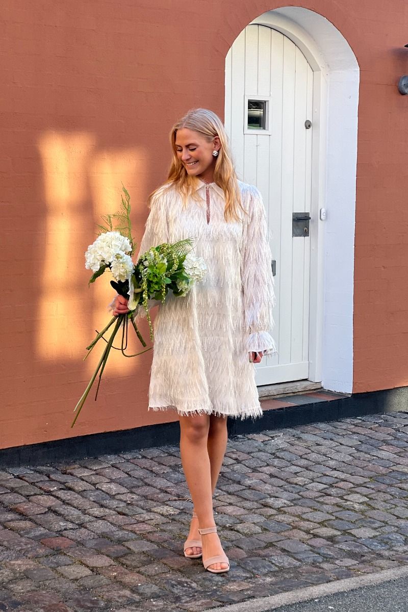 Bruuns Bazaar - Kjole - FrillyBBArmade Dress - Snow White