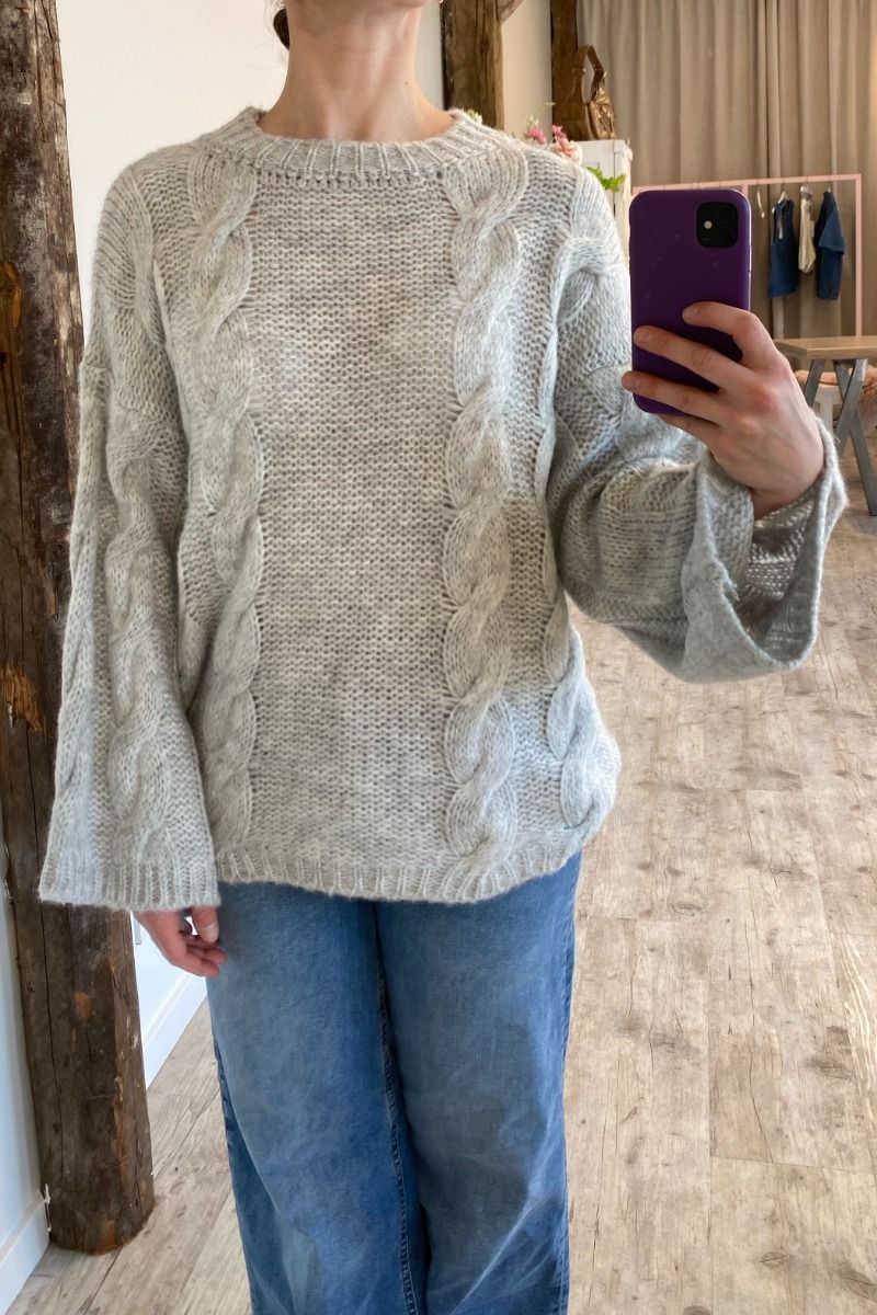 Noella - Strik - Lyza Knit - Light Grey Melange