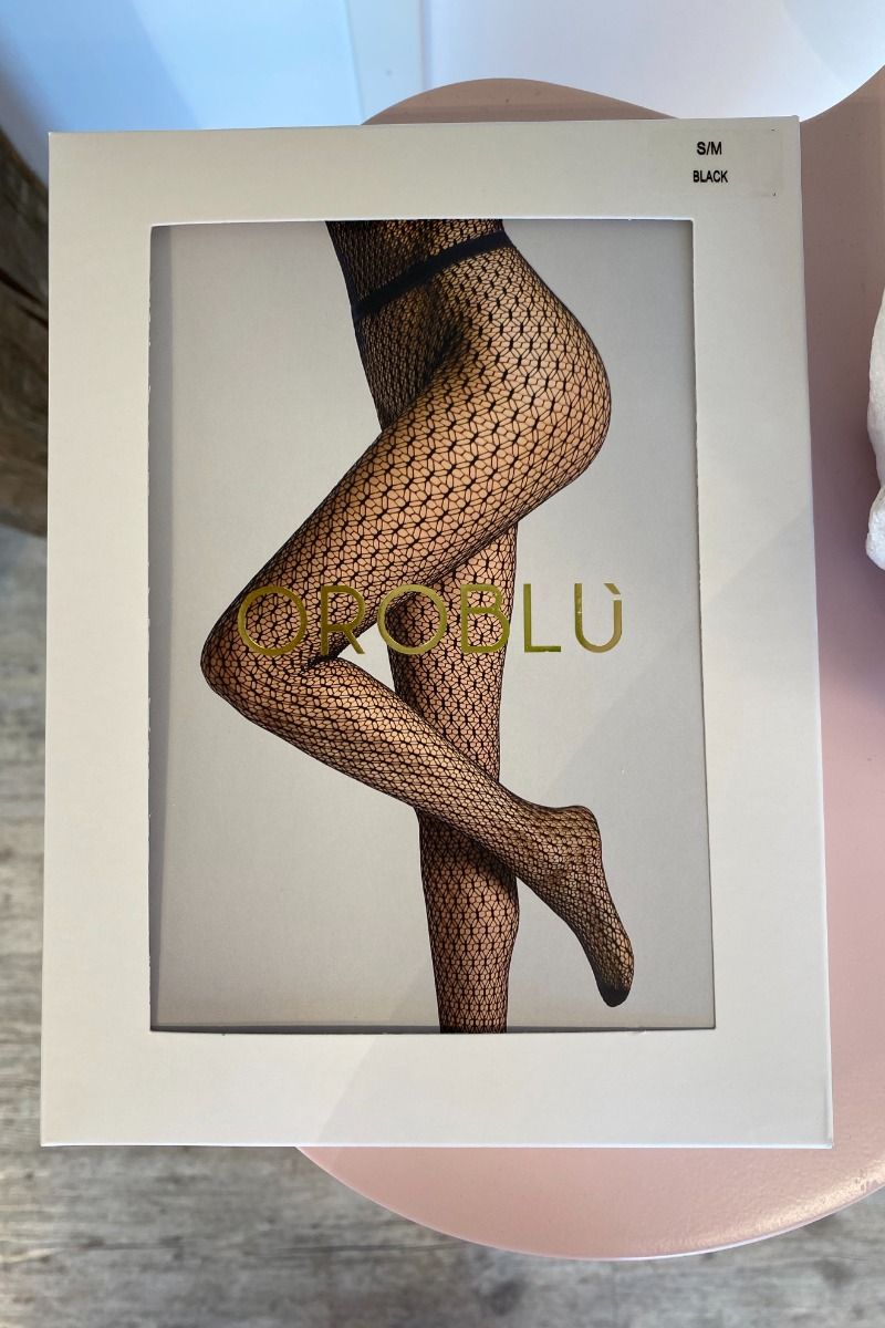 Oroblu - Strømpebukser - Double Mesh Tights - Black