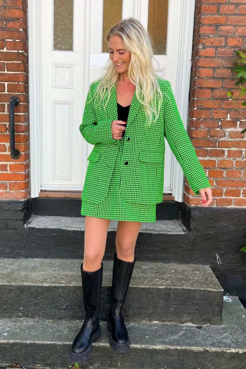 Y.A.S - Nederdel - YASVIBIS - HW MINI SKIRT - CA Poison Green VIBIS