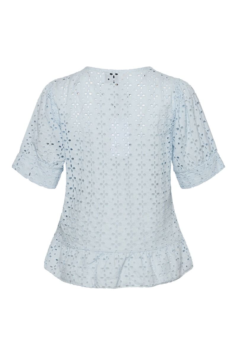 Noella - Top - Indie Flounce Top - Light Blue