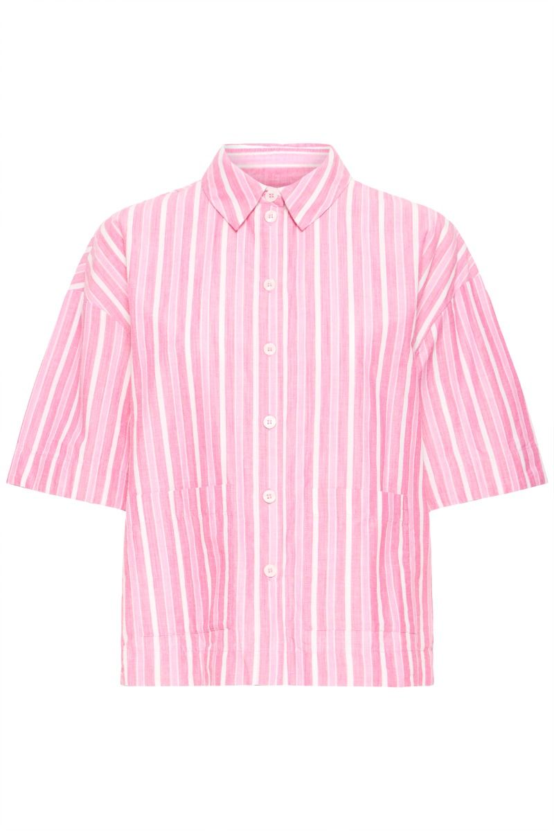 Ichi - Skjorte - Indra SH - Wild Orchid Stripe (Levering midt april)