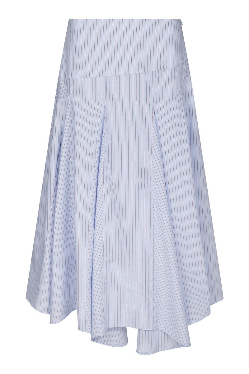 Neo Noir - Nederdel - Isabet Stripe Skirt - Blue Stripe
