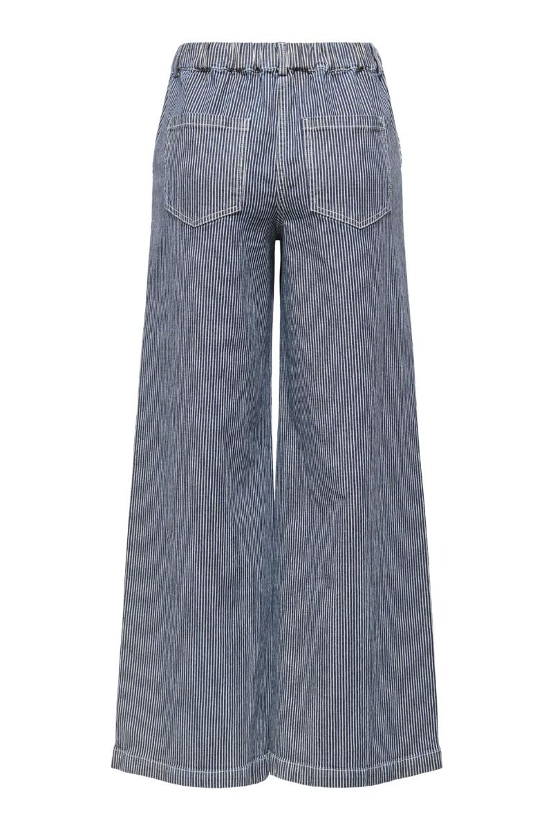 JDY - Bukser - Nikita Wide String Pant - Black Iris/Cloud Dancer 