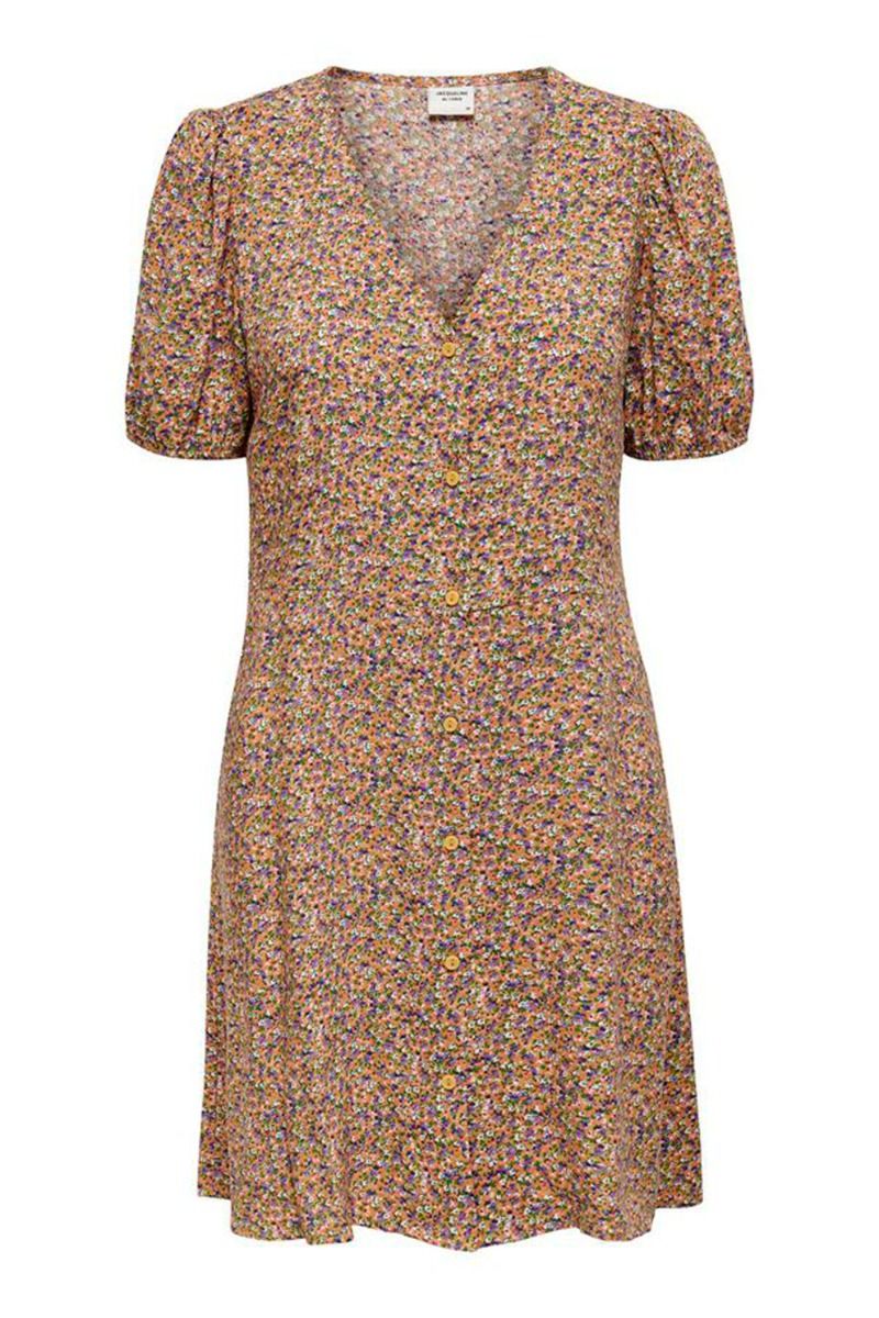 JDY - Kjole - Staar Life SS Shirt Dress - Fall Leaf