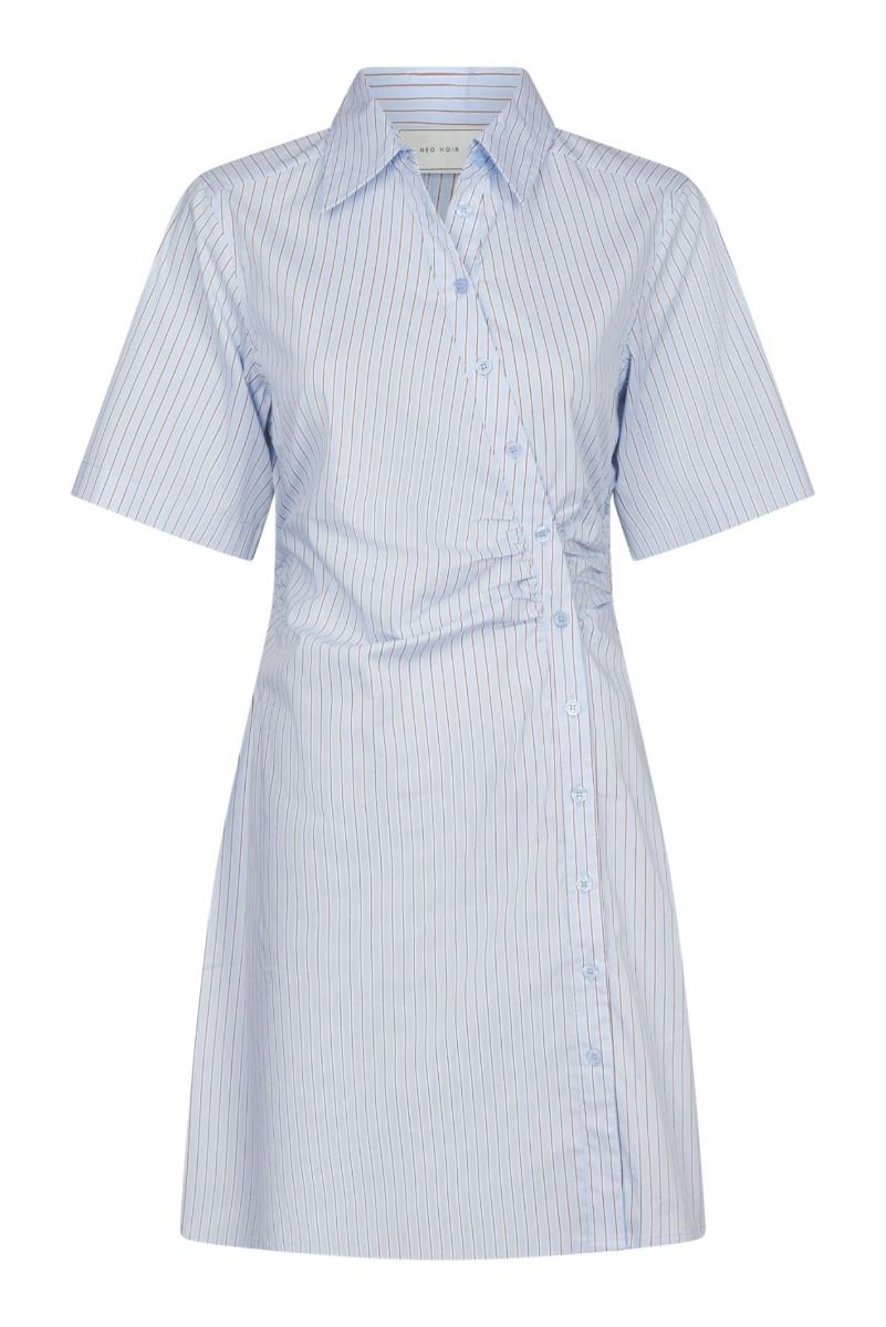 Neo Noir - Kjole - Jas Stripe Shirt Dress - Light Blue