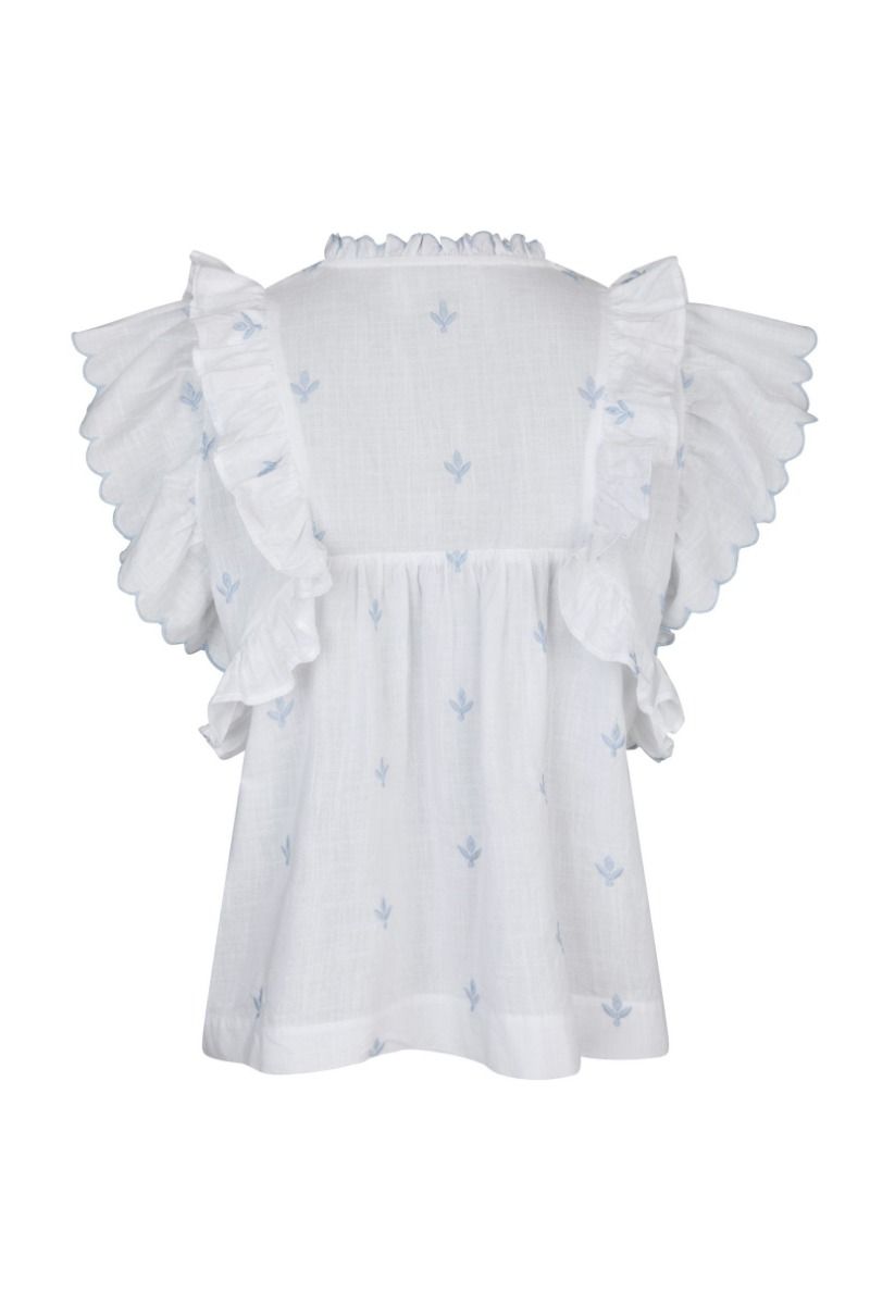 Neo Noir - Top - Jayla Embroidery Top - White