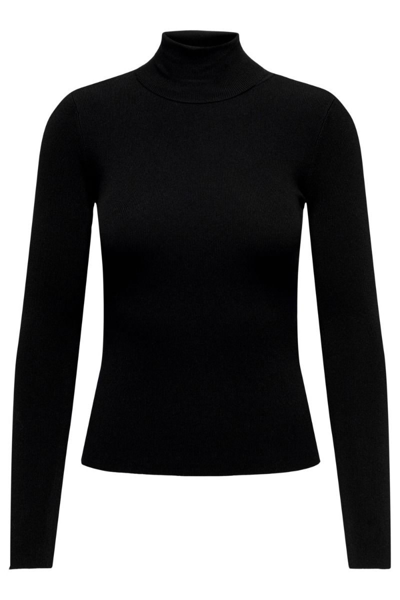 JDY - Bluse - JDY Cirkeline L/S Roll Neck Pullover - Black