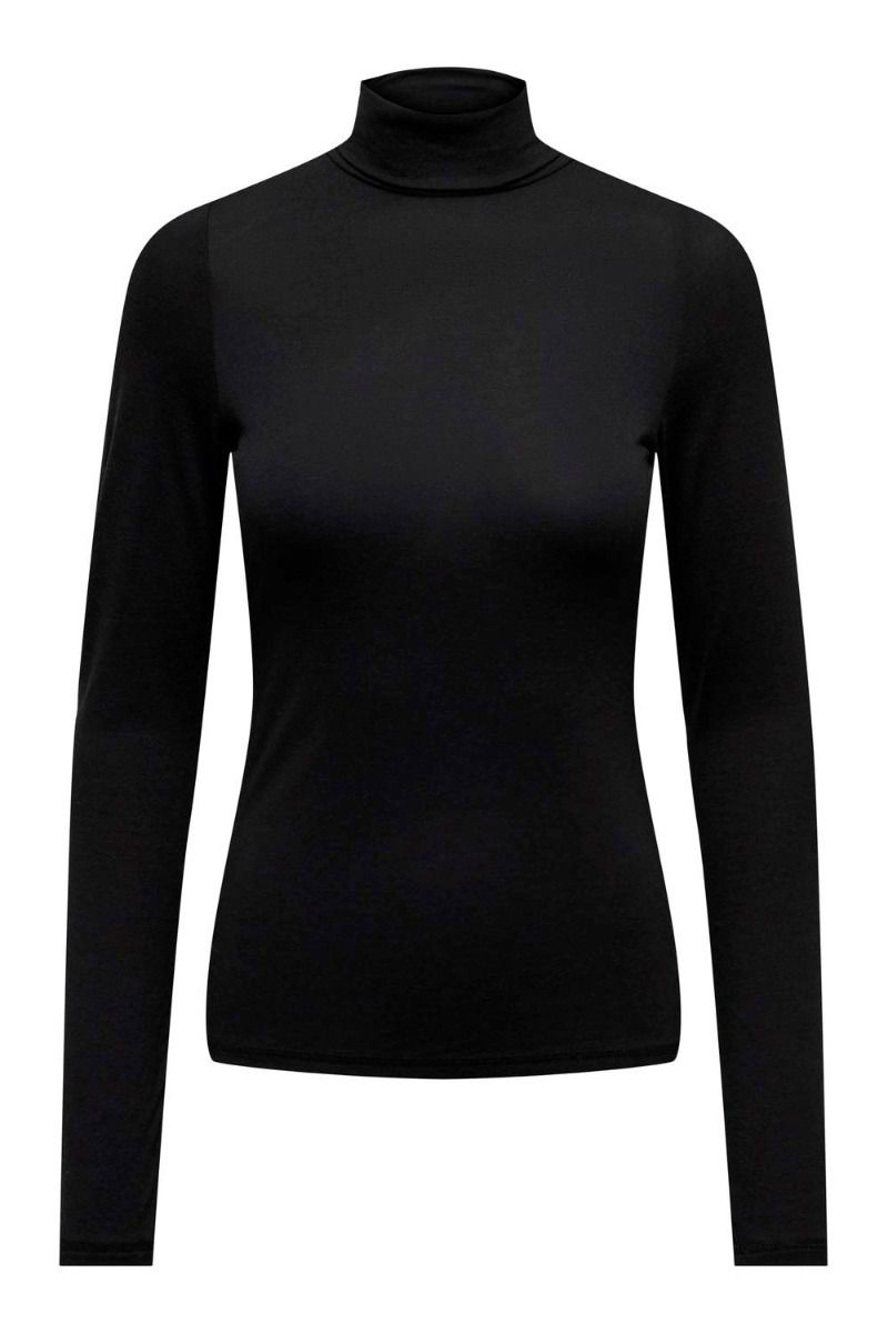 JDY - Bluse - JDY Suma Wool L/S Rollneck Top - Black