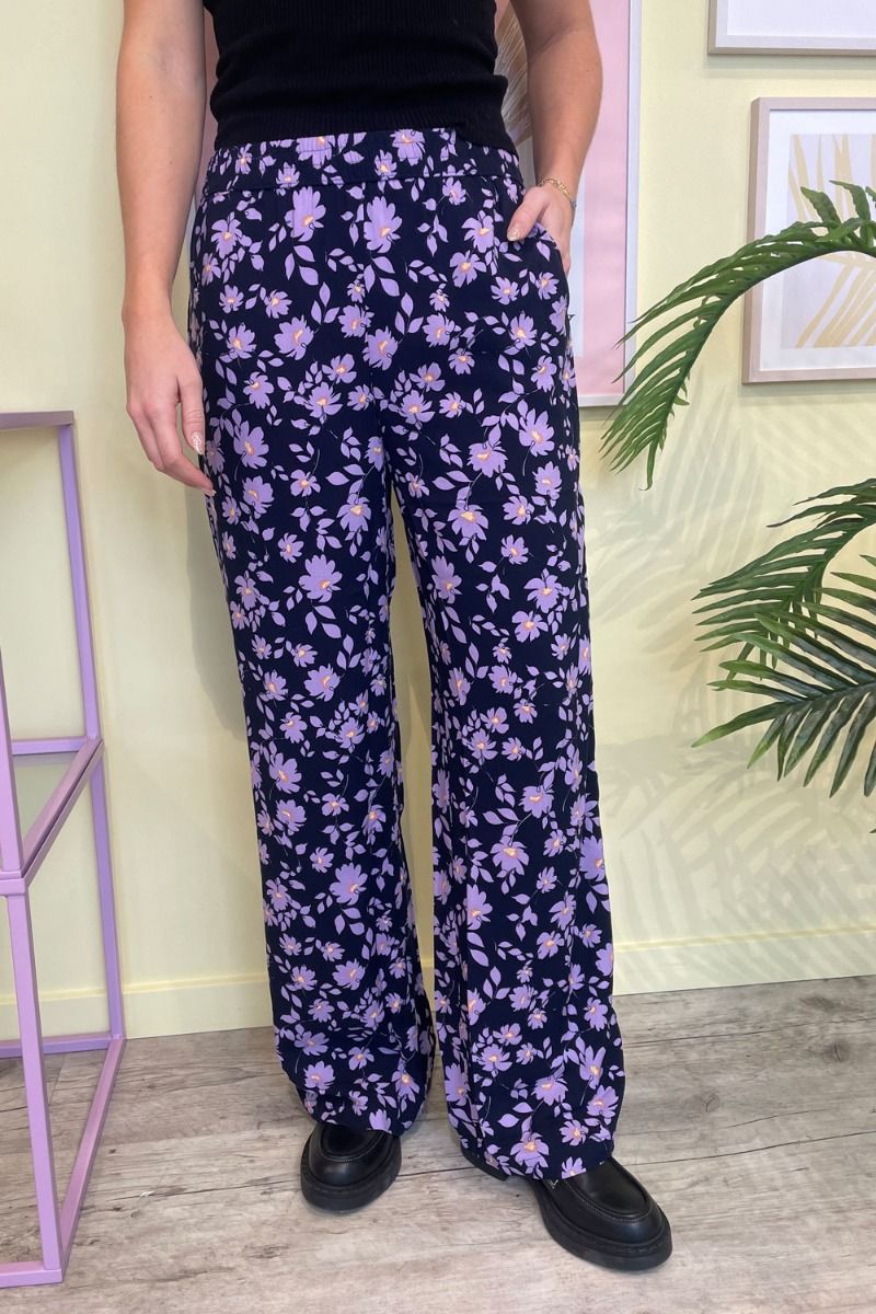 JDY - Bukser - JDY Gaya Life MW Wide Pant - Sky Captain