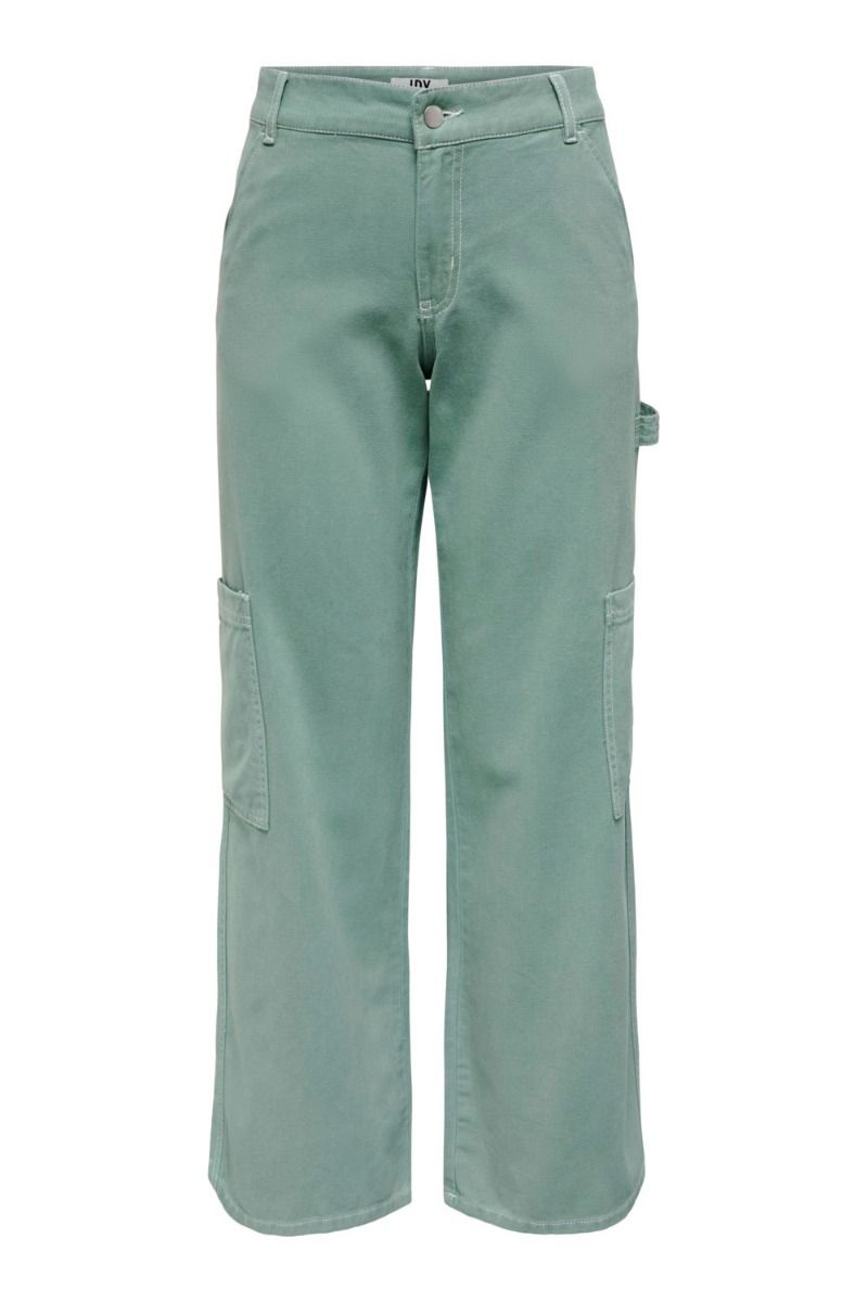 JDY - Bukser - JDY Zizzy HW Wide Cargo Pants - Chinois Green