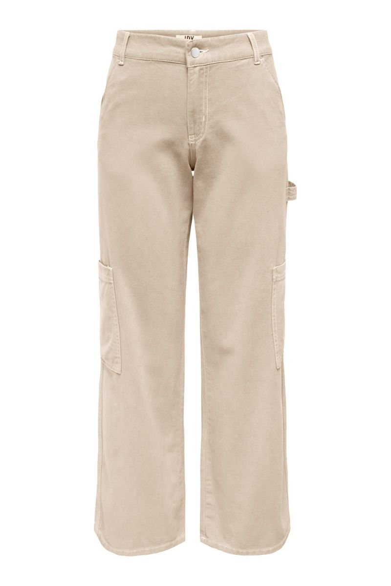 JDY - Bukser - JDY Zizzy HW Wide Cargo Pants - Sandshell
