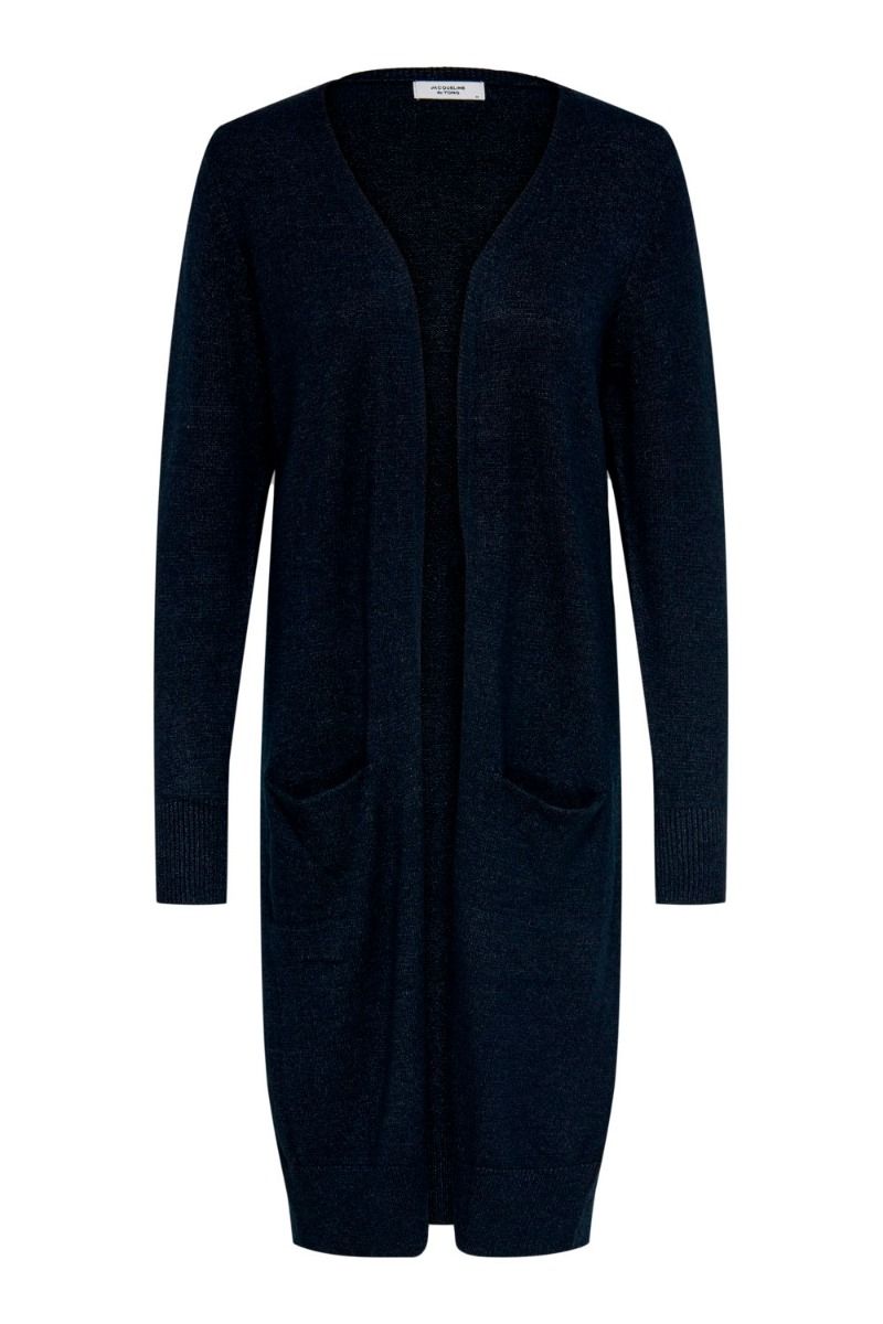 JDY - Cardigan - JDY Marco L/S Long Cardigan - Dark Grey Melange