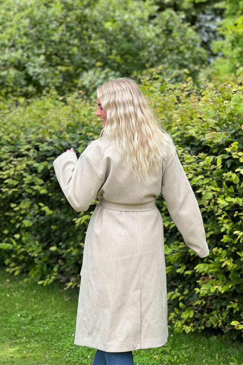 JDY - Jakke - Viola Long Coat w. Belt - Nature