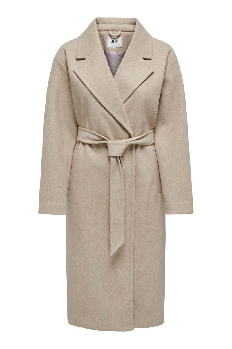 JDY - Jakke - Viola Long Coat w. Belt - Nature