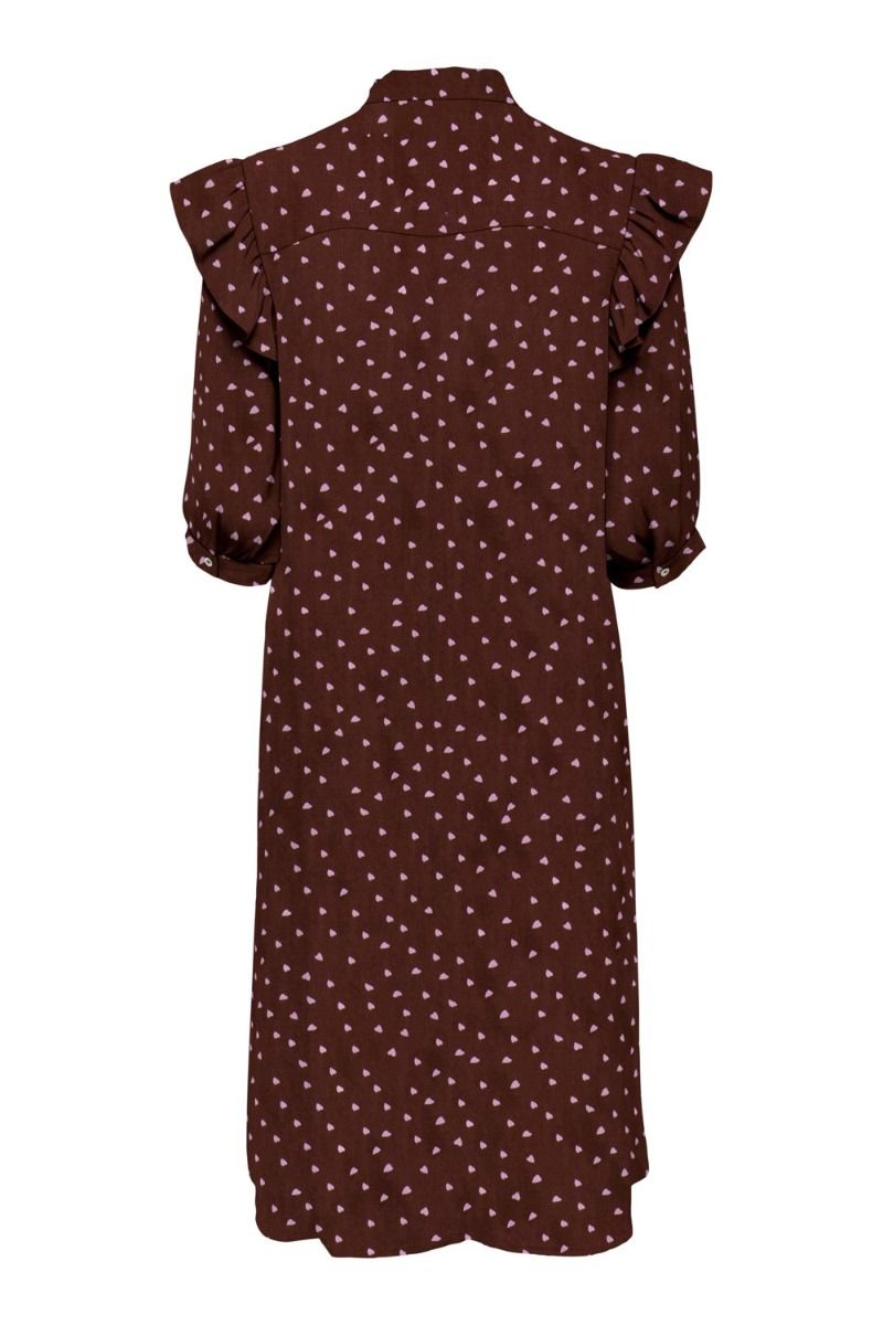 JDY - Kjole - JDY - Ella 2/4 Bow Below Knee Dress - Cappuccino