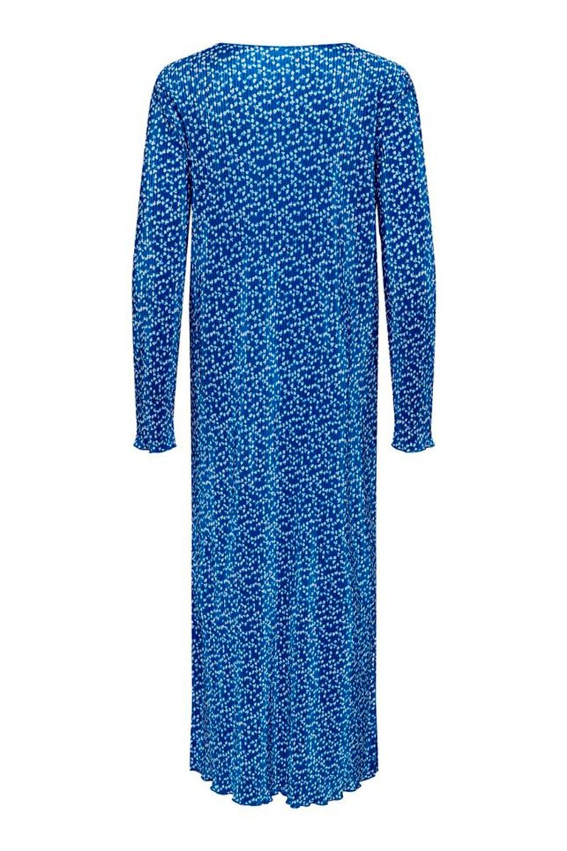 JDY - Kjole - JDY Cita L/S Pleated Midi Dress - Surf The Web