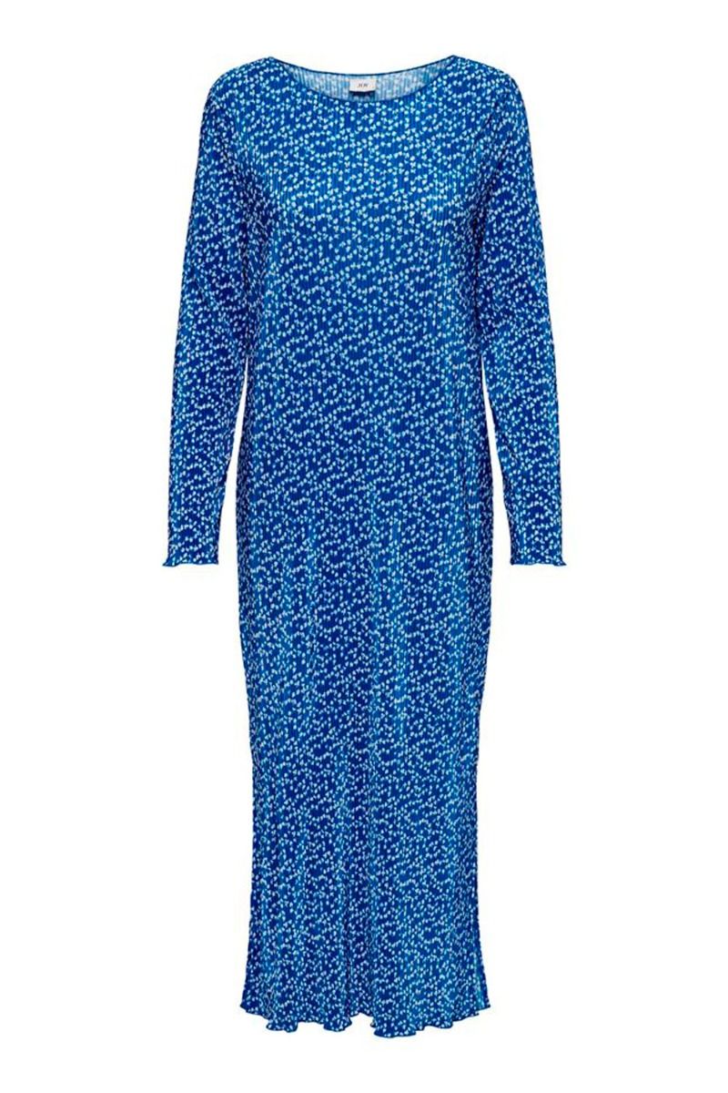 JDY - Kjole - JDY Cita L/S Pleated Midi Dress - Surf The Web