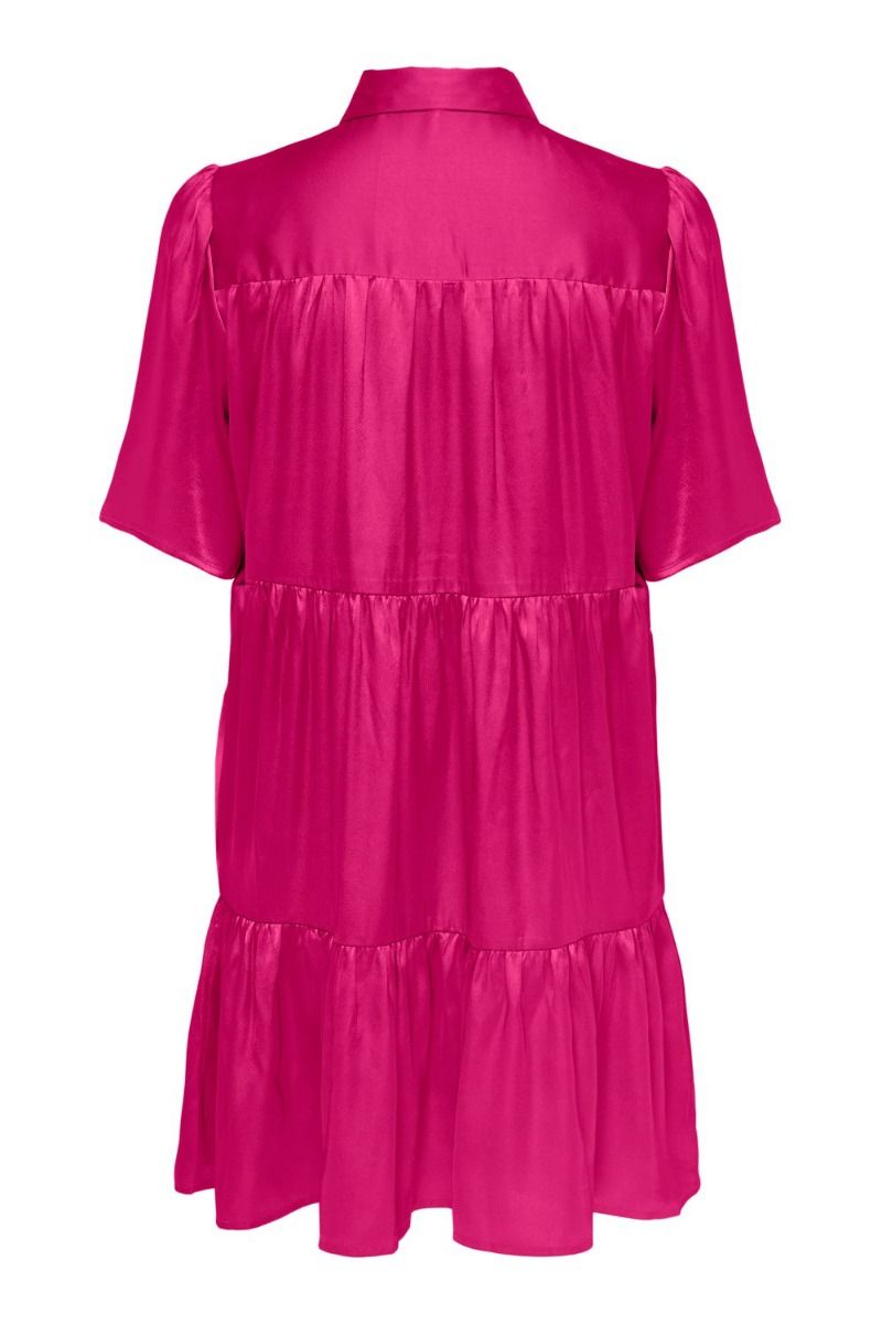 JDY - Kjole - JDY Fifi 2/4 Layer Dress - Festival Fuchsia