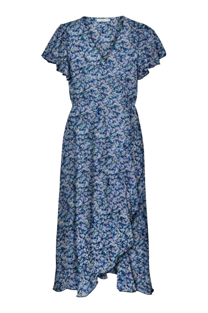 JDY - Kjole - JDY Piper Milo SS Midi Flounce Dress - Black