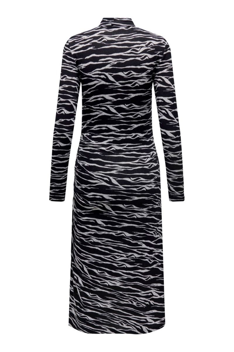 JDY - Kjole - JDY Tonsy Lina L/S Rouching  Dress - Light Grey Melange