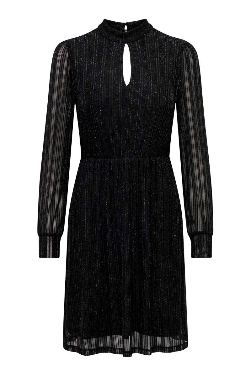 JDY - Kjole - JDY Vivy LS Lurex Dress - Black