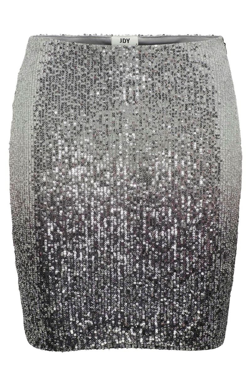 JDY - Nederdel - JDY Milo Glitter Skirt - Gunmetal