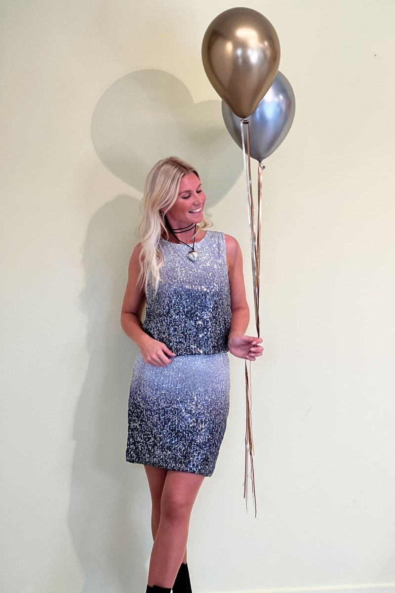 JDY - Top - JDY Milo S/L Glitter Top - Gunmetal