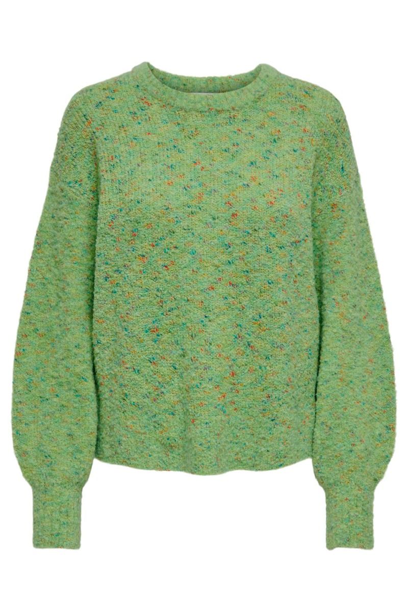 ❤︎ JDY - Strik - JDY Marian Nuella Life L/S Pullover - Grass Green