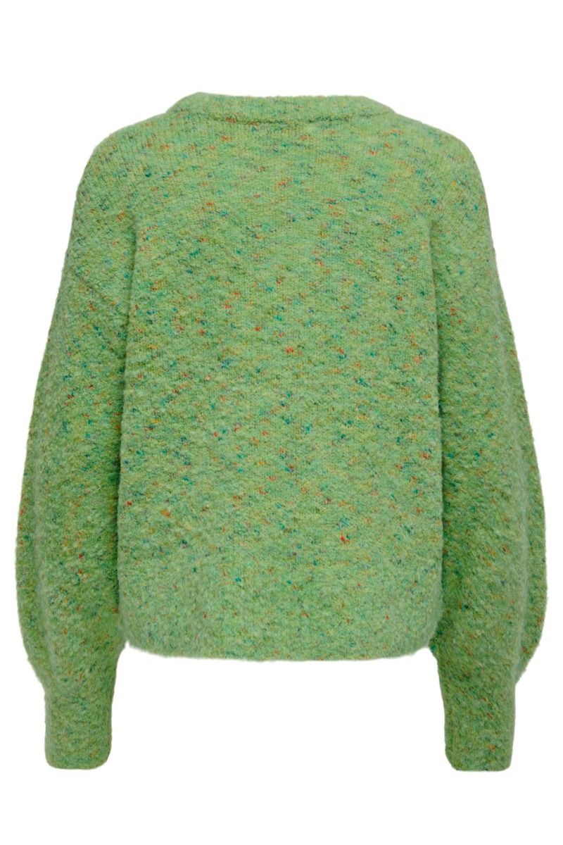 ❤︎ JDY - Strik - JDY Marian Nuella Life L/S Pullover - Grass Green