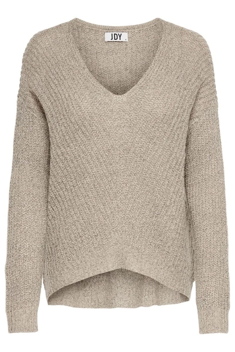 JDY - Strik - JDY New Megan L/S Pullover - Cement