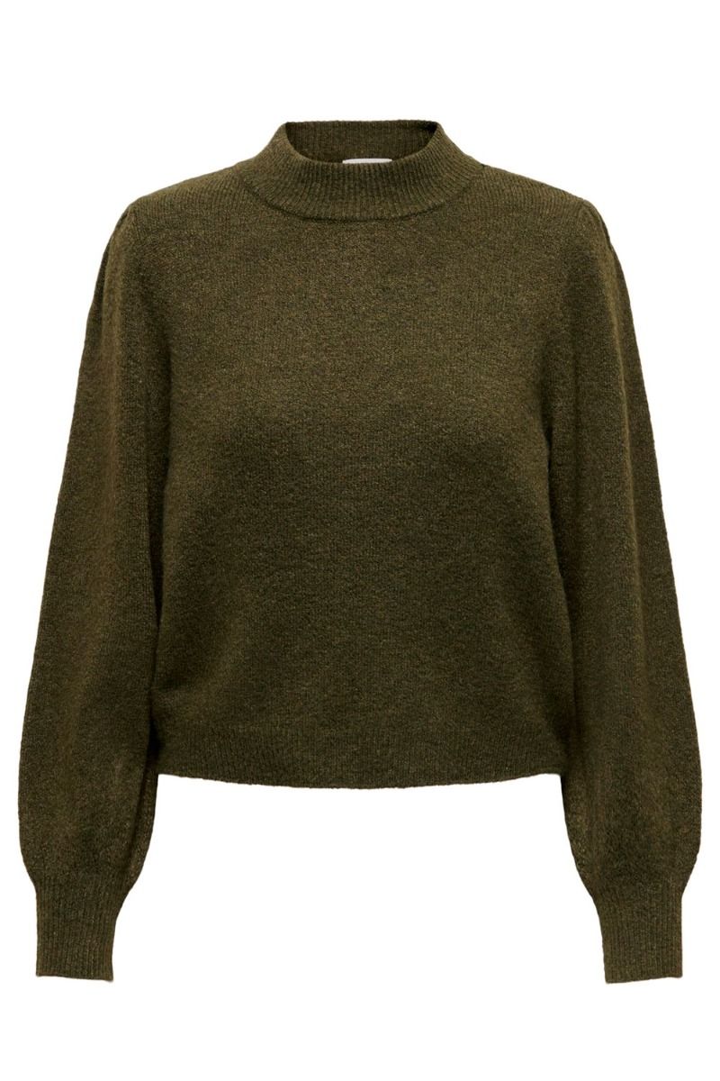 JDY - Strik - JDY Rue LS Pullover KNT - Dark Olive