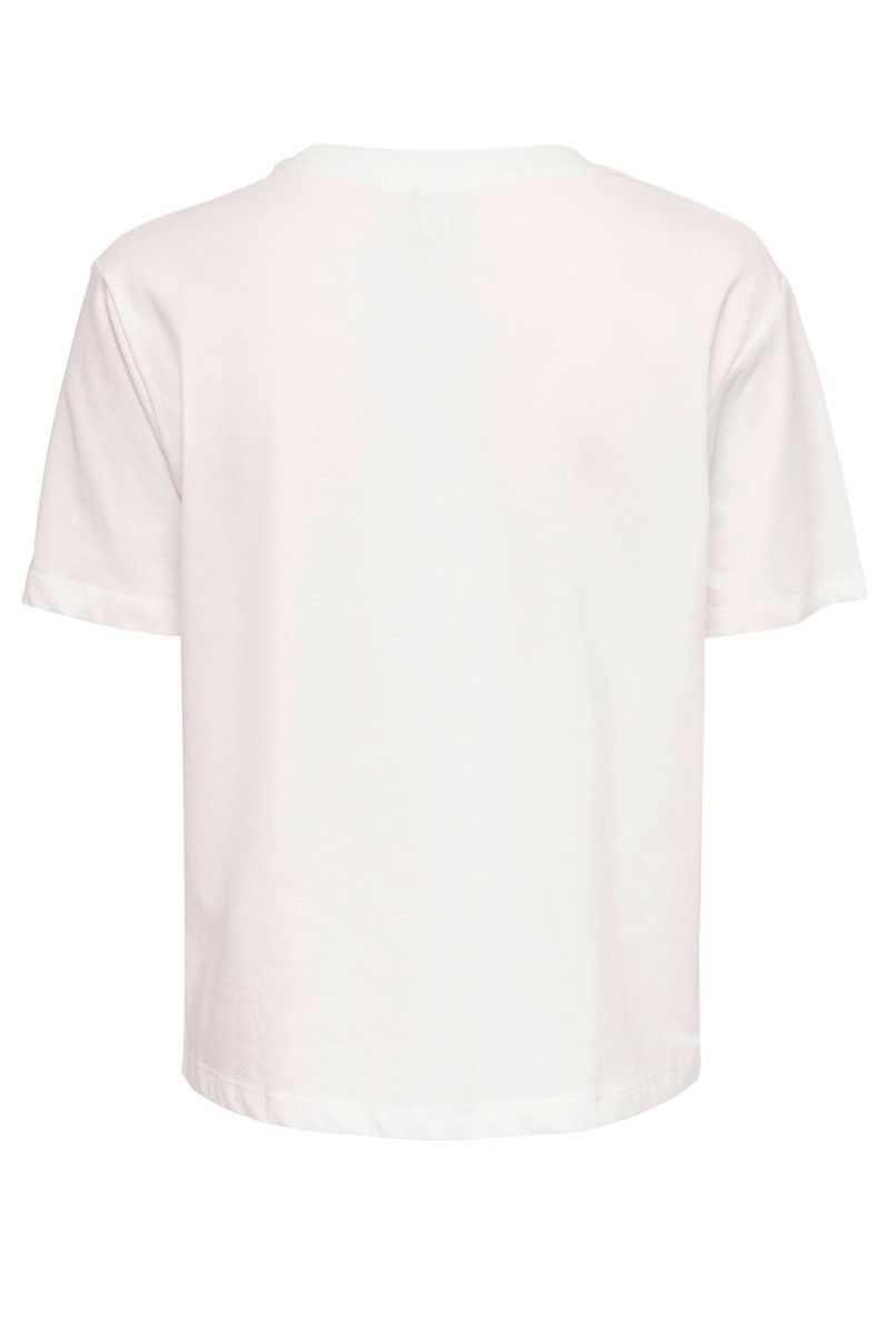 JDY - T-shirt - JDT Vivi Life SS Print Top - Cloud Dancer