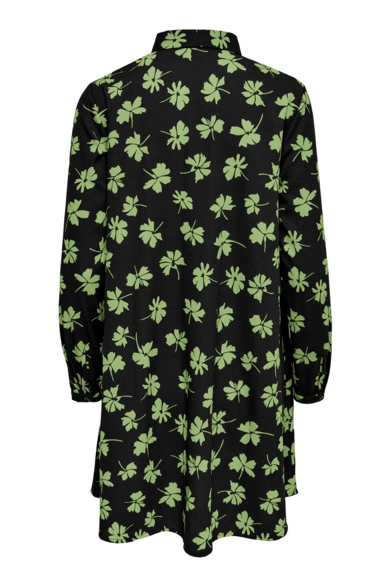 JDY - Skjorte - JDY Soro L/S Abigail Shirt Dress - Black/Arcadian Green Clover