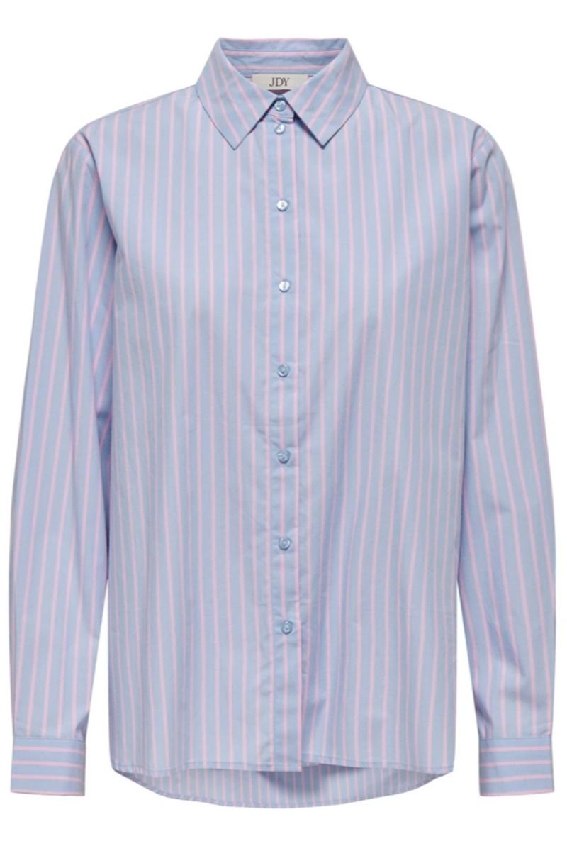 JDY - Skjorte -  JDY Nelly L/S Loose Shirt - Cashmere Blue