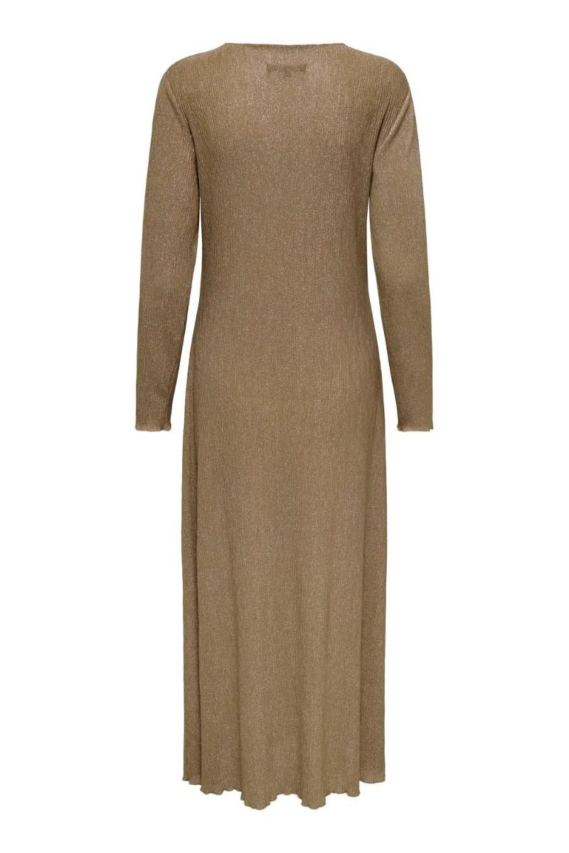 JDY - Kjole - Jdyamalfi L/S Pleat Dress - Sepia Tint