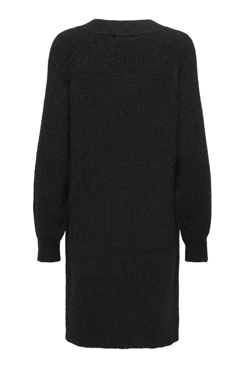 JDY - Kjole - Jdy Aspen Life L/S Lurex V-Neck Dress - Black