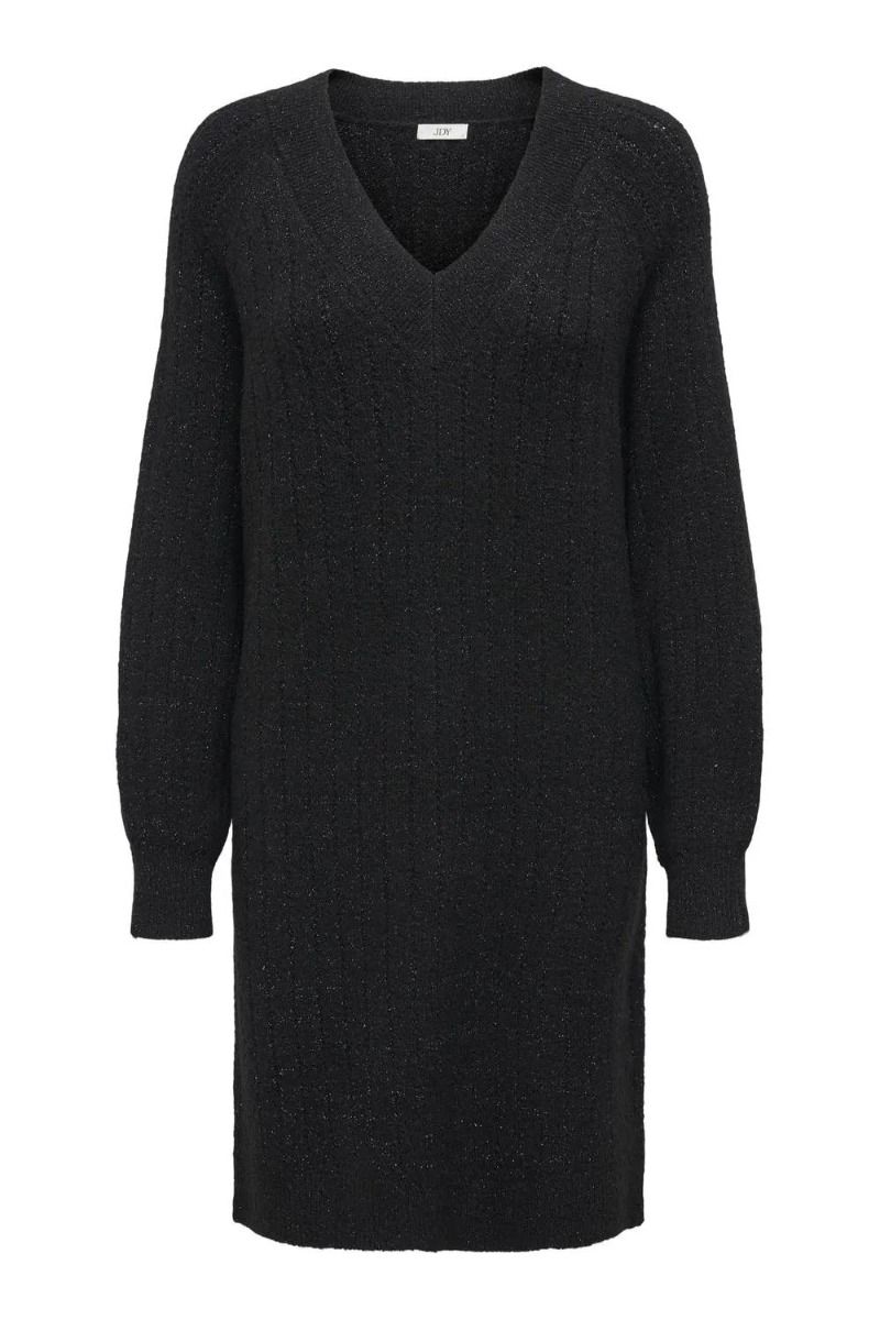JDY - Kjole - Jdy Aspen Life L/S Lurex V-Neck Dress - Black