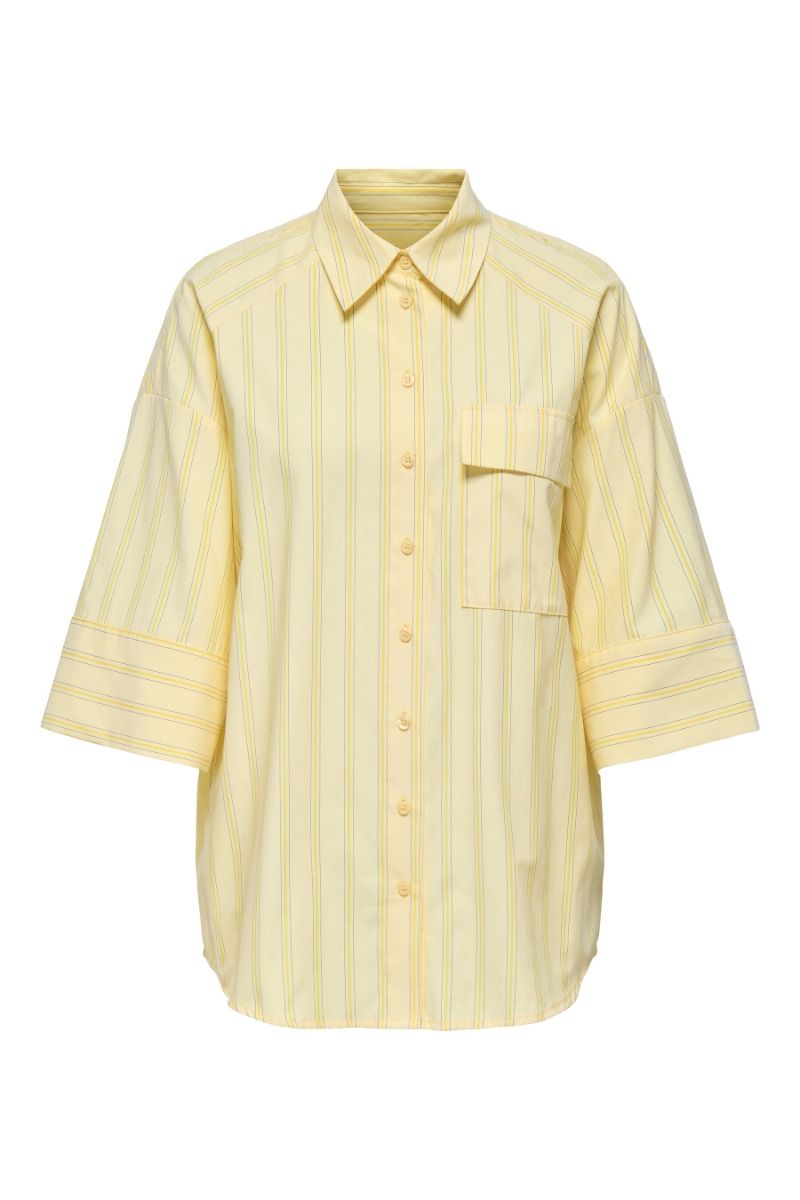 JDY - Skjorte - Blair 3/4 Loos Shirt - Pale Banana