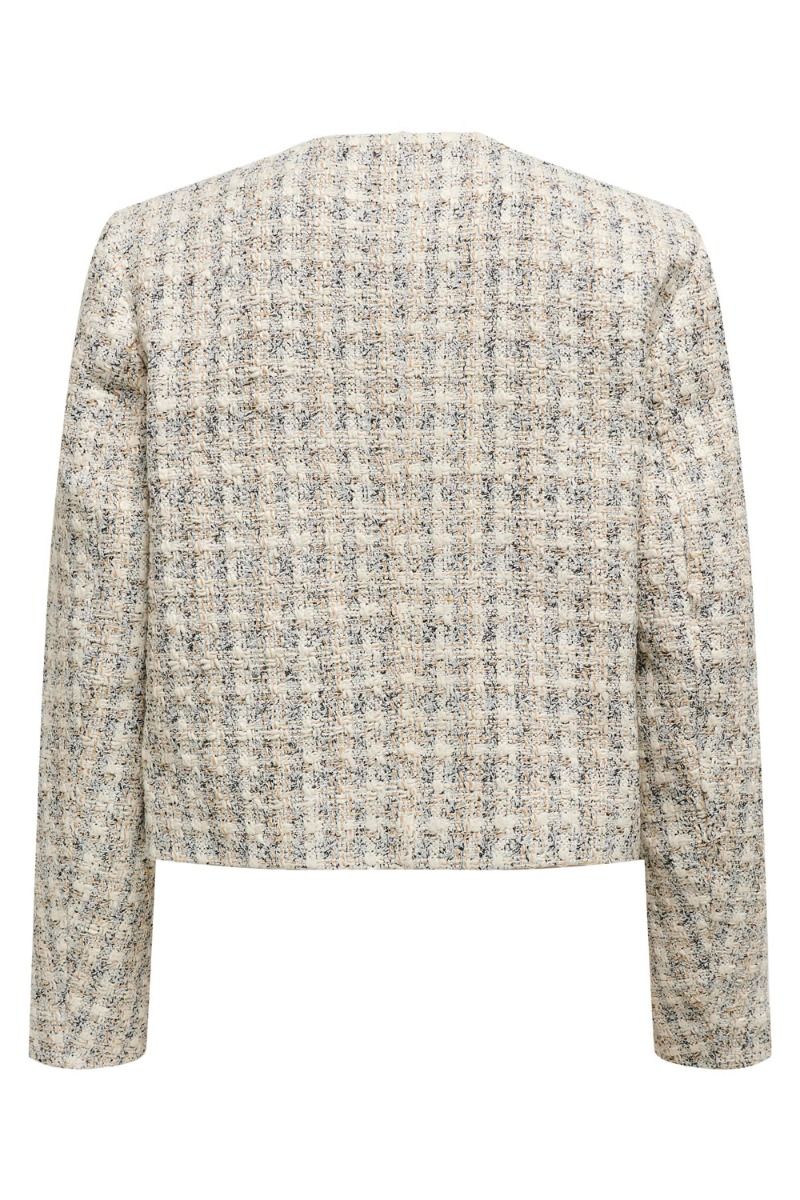 JDY - Jakke - JDY Coco L/S Boucle Blazer - Eggnog