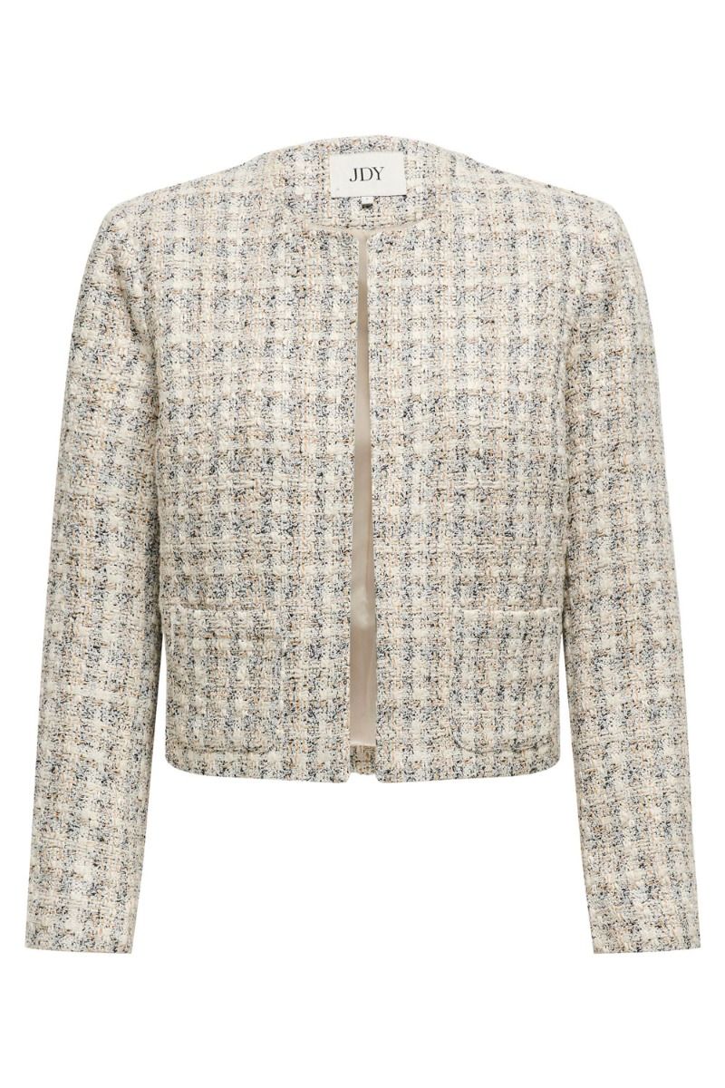 JDY - Jakke - JDY Coco L/S Boucle Blazer - Eggnog